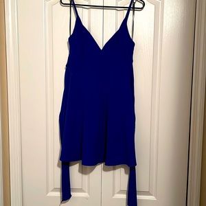 Royal blue, short flowy tie back dress from Windsor